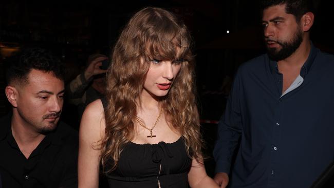 Taylor Swift leaving Pellegrino 2000 after dinner. Picture: Matrix