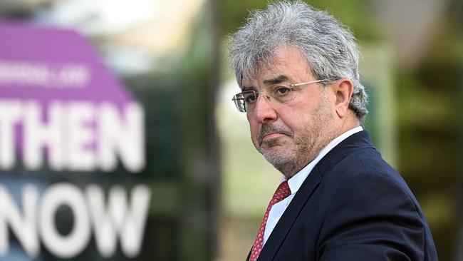 27/02/2023 :  Sam De Carlo outside the Supreme Court  , Brisbane. pic Lyndon Mechielsen/Courier Mail