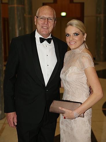 Retired general, Jim Molan with his daughter Erin at the Mid Winter Ball. Pic by Gary Ramage