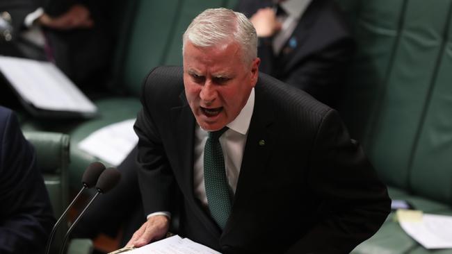 Deputy Prime Minister Michael McCormack shocked everyone when he screamed at Labor’s Joel Fitzgibbon in Question time. Picture Kym Smith