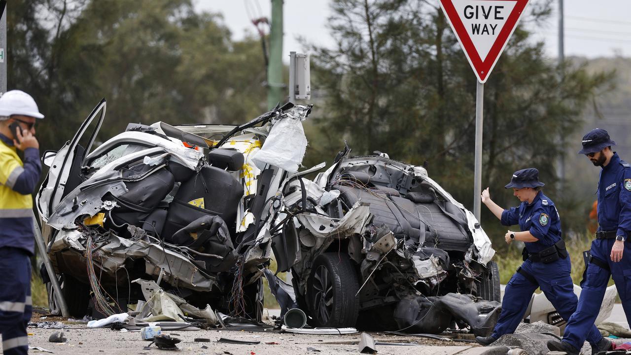 ‘Flying past me’: Two hurt as car smashes into fence after police chase