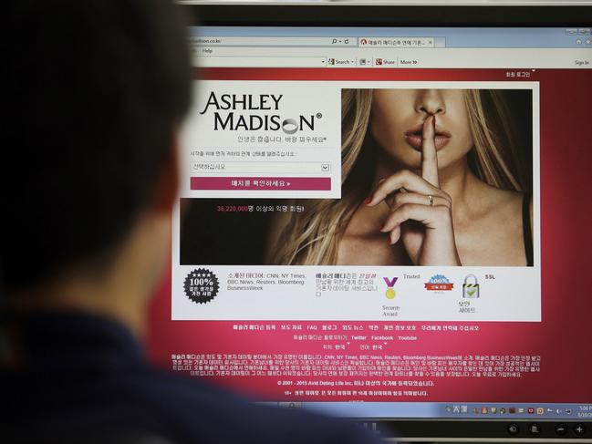 FILE - A June 10, 2015 file photo shows Ashley Madison's Korean web site on a computer screen in Seoul, South Korea. Contrary to the hacked Ashley Madison cheaters' site that offers anonymous opportunities for affairs, infidelity more often includes somebody a child actually knows: a family friend, a neighbor, a parent from Little League or the PTA, therapists and divorce attorneys said. That means the third party may become a permanent fixture in the lives of children going forward, forcing an entirely new context on young people as they attempt to sort out villains from victims. (AP Photo/Lee Jin-man, File)