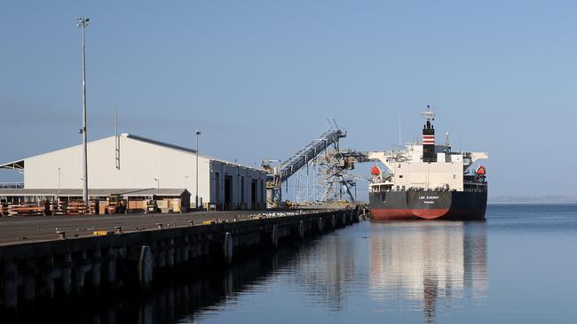 A file photo of a boat docked at GeelongPort. Picture: Mike Dugdale