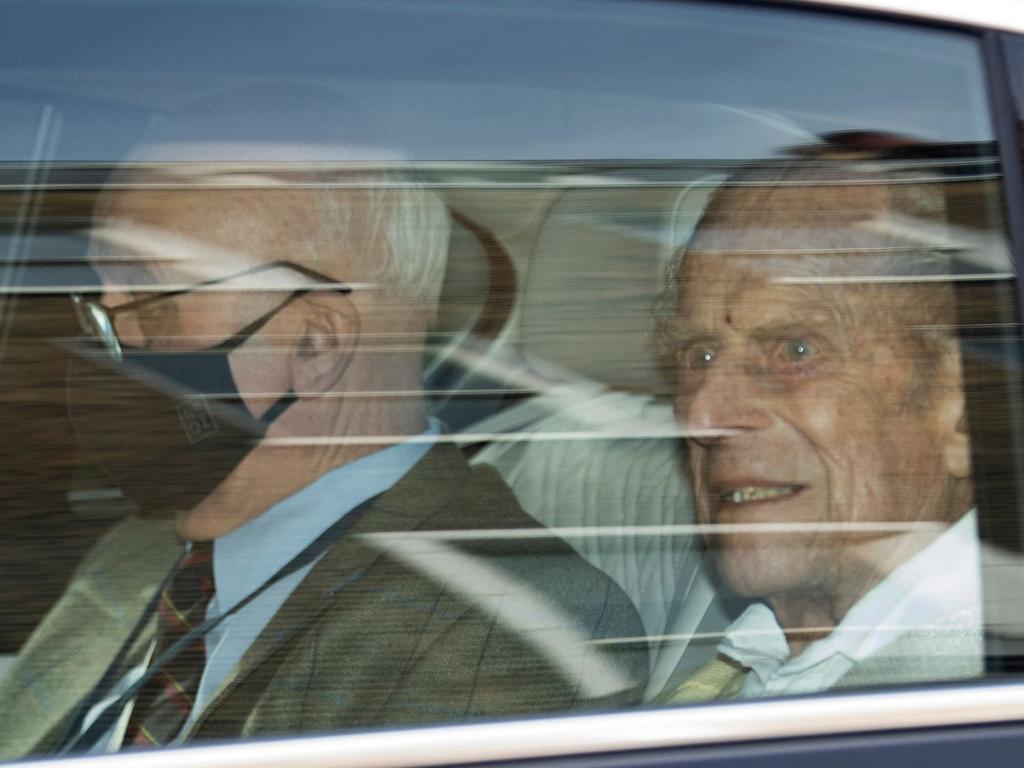 The 99-year-old husband of the Queen was in hospital with a heart condition. Picture: AFP