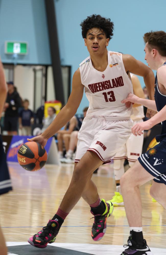 Roman Siulepa in action at the under-18 Australian Junior Basketball Championships. Picture: Basketball Australia