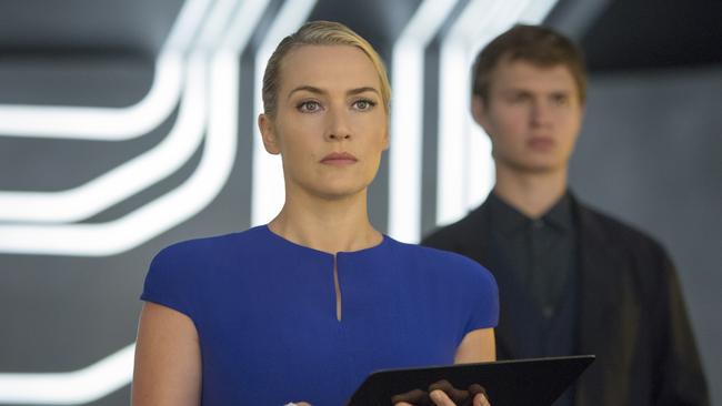 Excessive ... The violence is a bit excessive, but if your teens loved The Hunger Games they’ll enjoy Kate Winslet, left, as Jeanine, and Ansel Elgort, as Caleb in The Divergent Series: Insurgent.