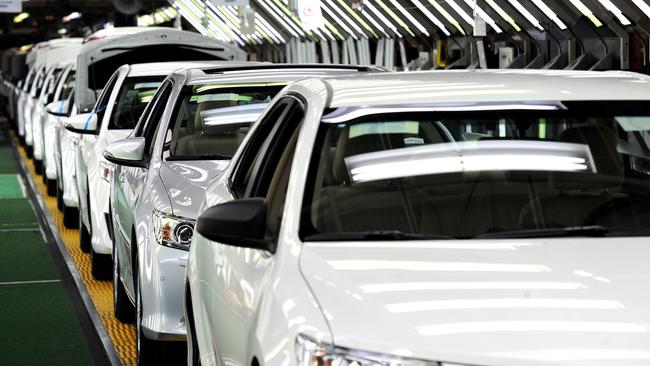 Stock images at the Toyota Australia Car Manufactoring Plant in Altona, Melbourne. Friday July 5, 2013. (AAP Image/Joe Castro) NO ARCHIVING