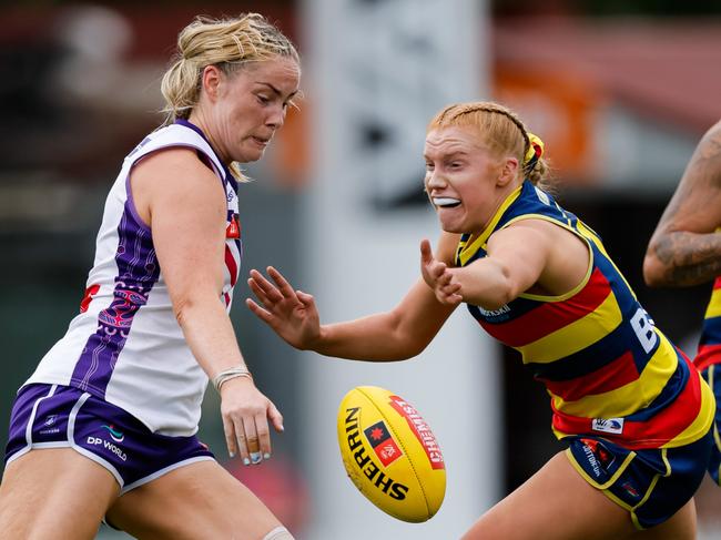 Aisling McCarthy is hoping the Dockers will be back bigger and better next year. Picture: Dylan Burns/AFL Photos via Getty Images.