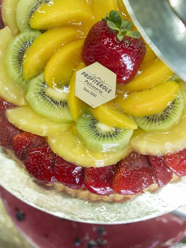 A vibrant fruit flan. Picture: Matthew Vasilescu