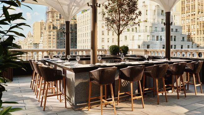 The Garden Terrace bar at Aman New York.