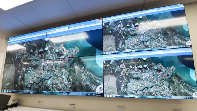 The Centre has the latest technology to help collate intelligence and develop plans during natural disasters. Picture: Zak Simmonds