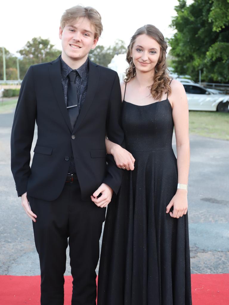 Tomas Vallier and partner at the James Nash State High School formal 2022.