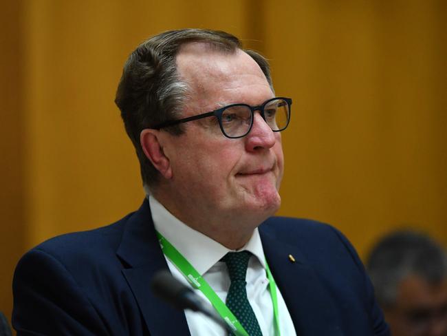 Australian Taxation Office ATO Commissioner of Taxation Chris Jordan appears before a Senate Estimates hearing at Parliament House. Picture: Mick Tsikas