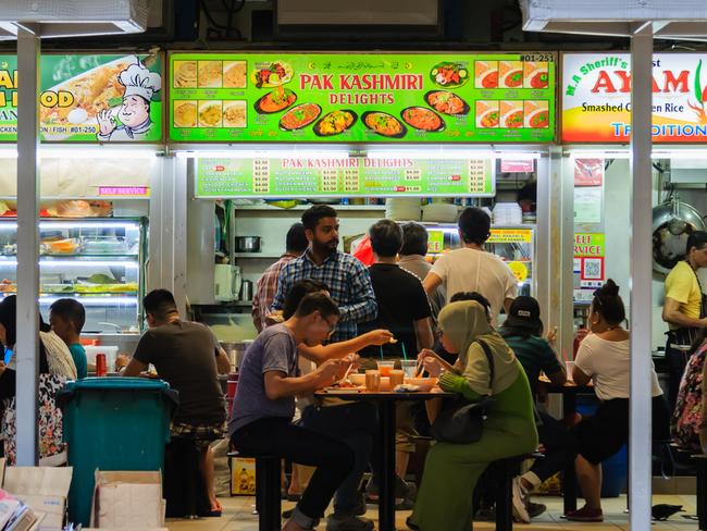 Singapore-17 MAR 2018:Singapore little Indian area Tekka Centre food court facade