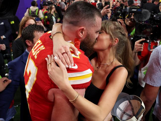 Kelce and Swift are approaching their one-year anniversary. Picture: Ezra Shaw/Getty Images