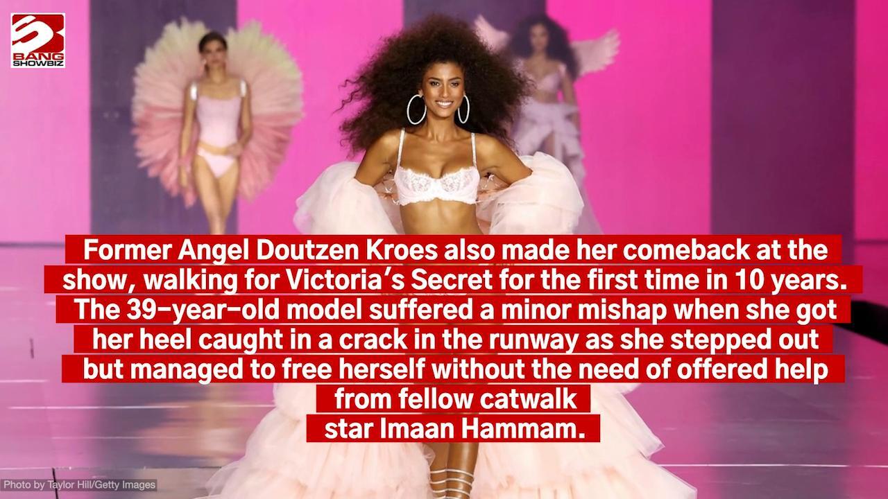 Tyra Banks returned to the runway at Victoria's Secret show almost 20 years after her modelling retirement