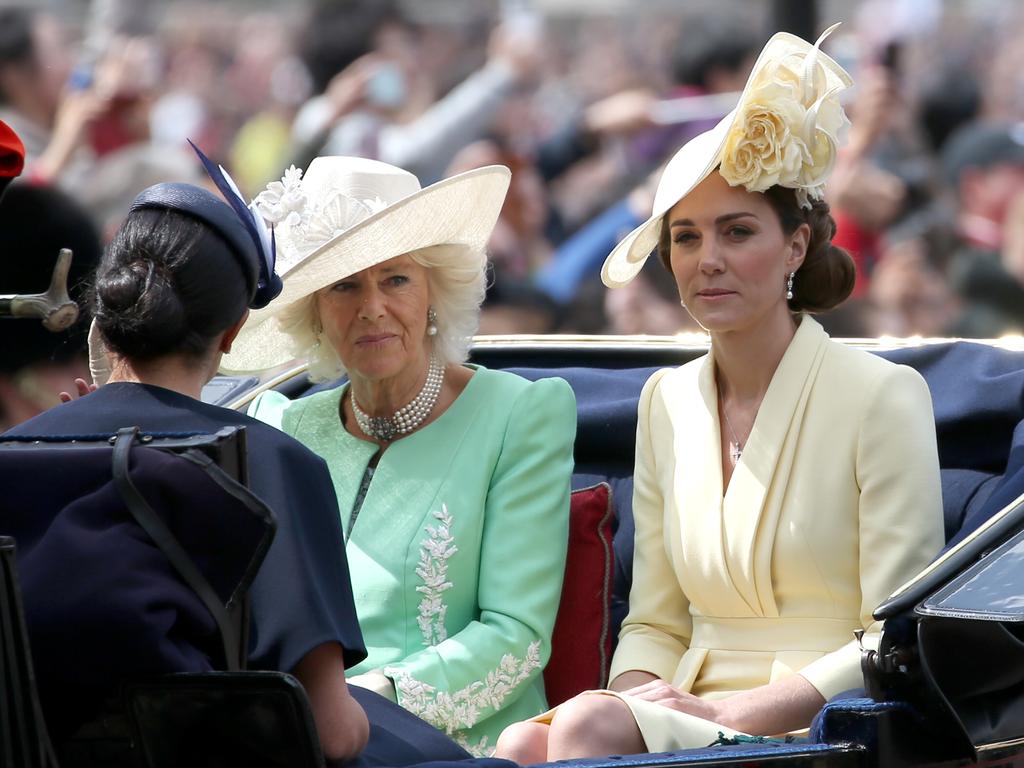 Meghan, Duchess of Sussex, Camilla, Duchess of Cornwall and Catherine, Duchess of Cambridge. Picture: MTX