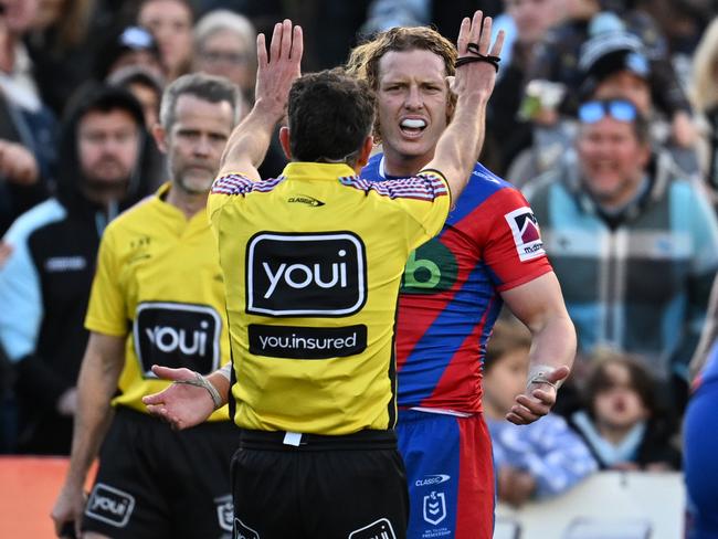 Phoenix Crossland was sent to the bin just before half-time. Picture: NRL Photos