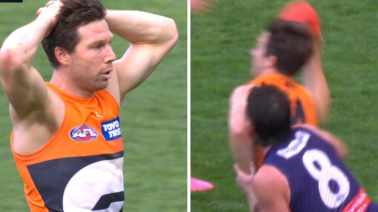 Toby Greene was 'harshly' penalised for holding the ball.