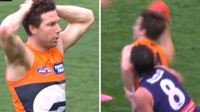 Toby Greene was 'harshly' penalised for holding the ball.