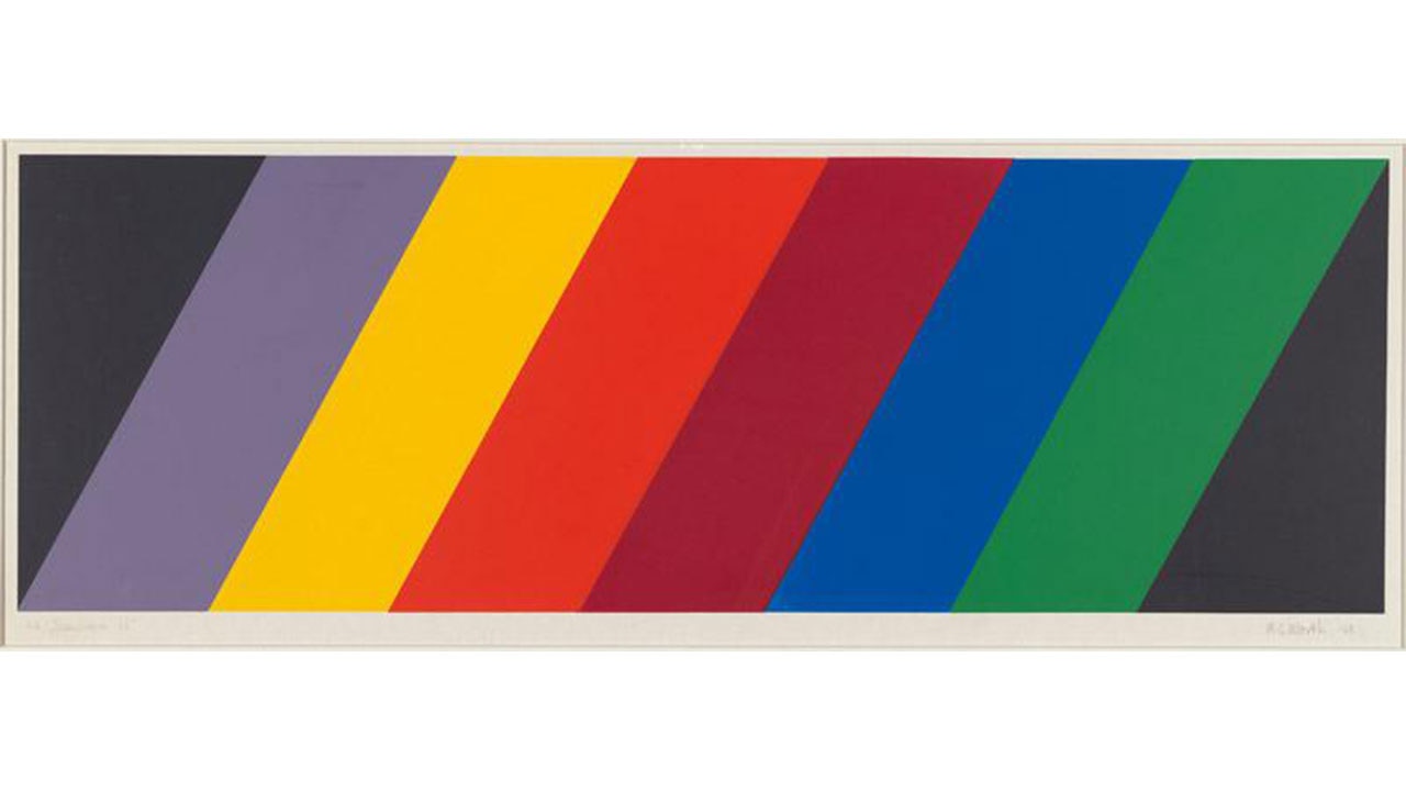 Margaret Worth, Samsara 11 (1968), screenprint, 28.0 h x 83.8 w cm, National Gallery of Australia, Canberra, Purchased 1994.