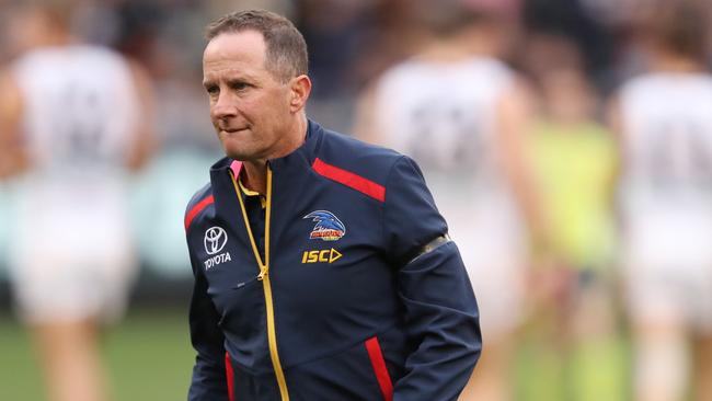 Adelaide coach Don Pyke is now under pressure at the Crows following their fourth loss in five games. (AAP Image/David Crosling)