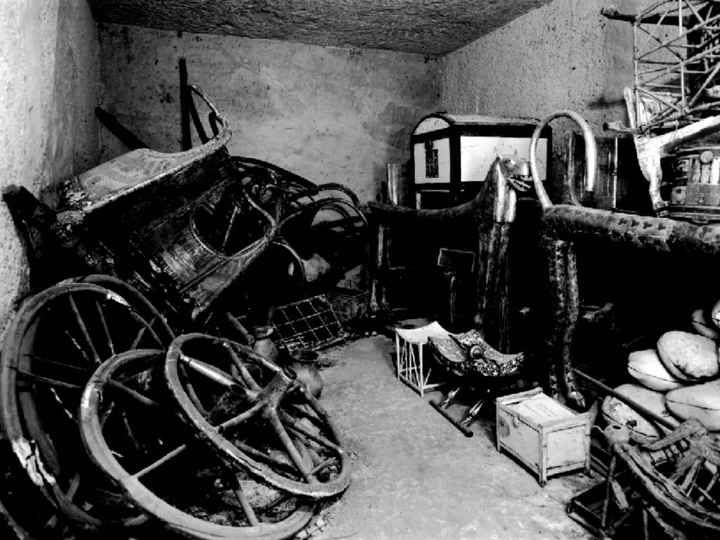 Antechamber inside tomb of King Tutankhamen in Luxor, Egypt. Numerous people connected to the tomb’s discovery died in mysterious circumstances. Picture: Supplied