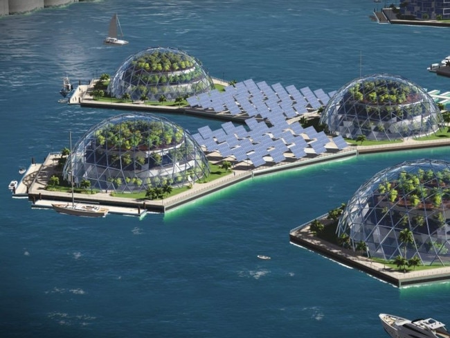 Would you consider living on a floating island in the ocean? Supplied: Seasteading Institute