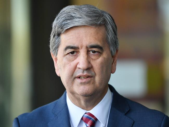 South Australian Treasurer Rob Lucas speaks to the media during a press conference on the Federal Government's first new home buyers stimulus announcement in Adelaide, Thursday, June 4, 2020. (AAP Image/David Mariuz) NO ARCHIVING