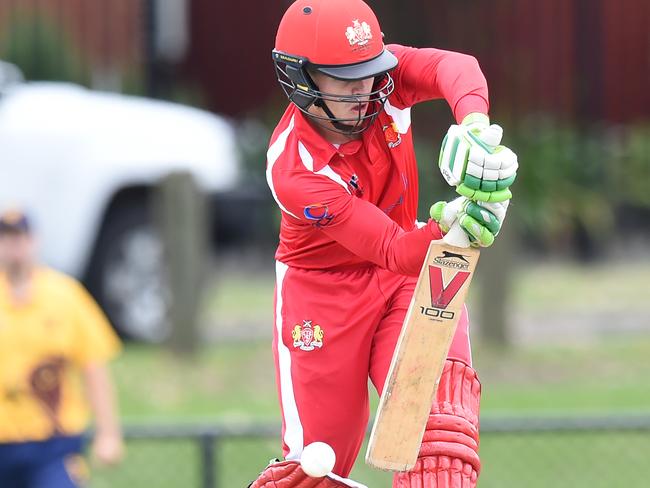 Devin Pollock batting for Casey South Melbourne.