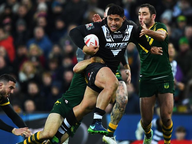 Taumalolo playing for the Kiwis at last year’s Four Nations.