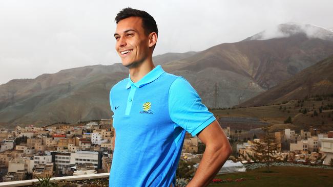 Trent Sainsbury hopes he can stay at the top of one of world football’s highest mountains. Picture: Mark Evans