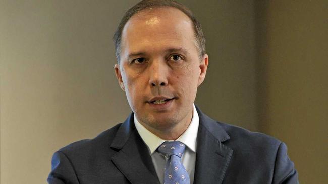 Minister for Immigration Peter Dutton speaks to the media in Sydney, Friday, April 29, 2016. (AAP Image/Joel Carrett) . Picture: JOEL CARRETT