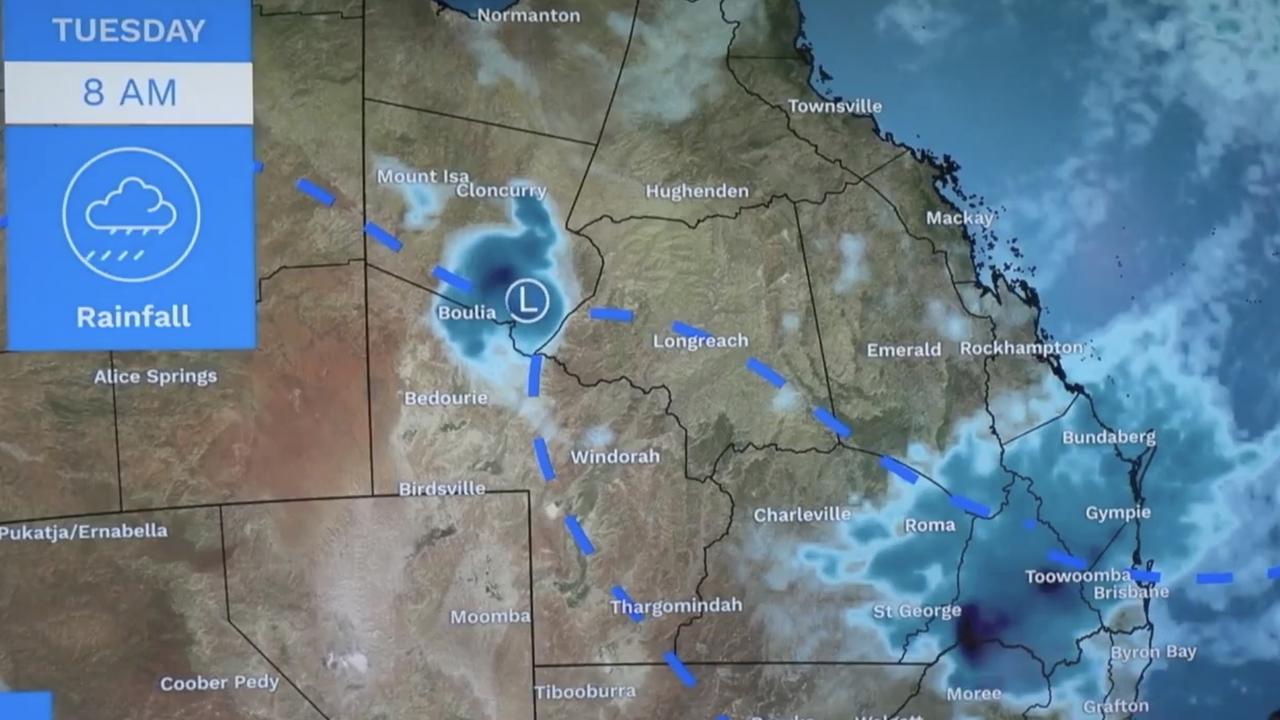 The central west system is Kirrily, while a second rain event is developing over the southeast. Picture: BOM.