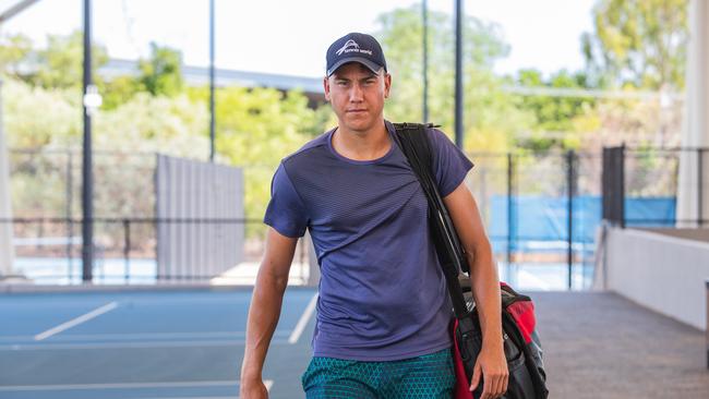 Timothy Karpinski (AUS) from Melbourne at the 2023 Darwin International Pro Tour, Darwin International Tennis Centre. Picture: Pema Tamang Pakhrin