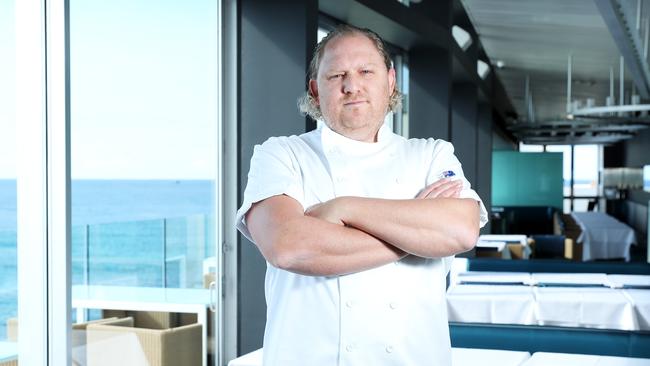 Executive chef Monty Koludrovic at Icebergs Dining Room and Bar. Picture: Tim Hunter