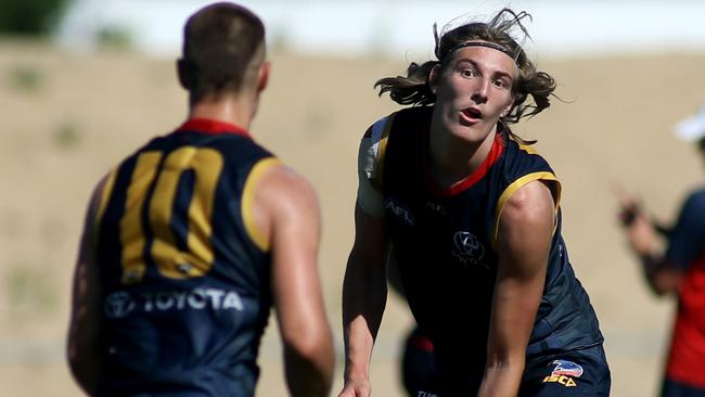 Josh Worrell during an Adelaide Crows training session.