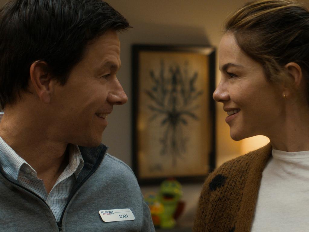 Mark Wahlberg and Michelle Monaghan in The Family Plan.