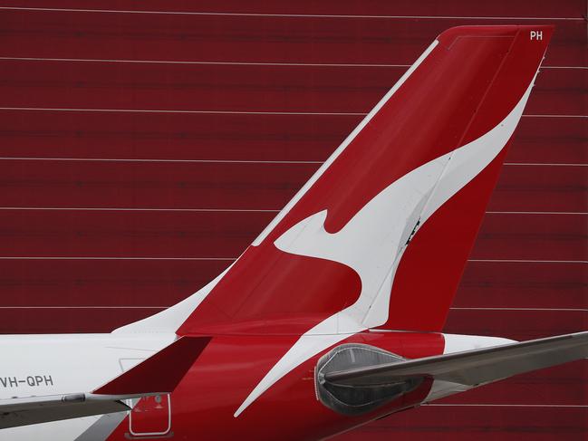 SYDNEY, AUSTRALIA - NewsWire Photos February 25, 2021: QANTAS has reported losses of around 1 billion dollars over the last year, counting the financial cost of Covid-19 on the airline. QANTAS planes are pictured at Sydney Airport today. Picture: NCA NewsWire / David Swift