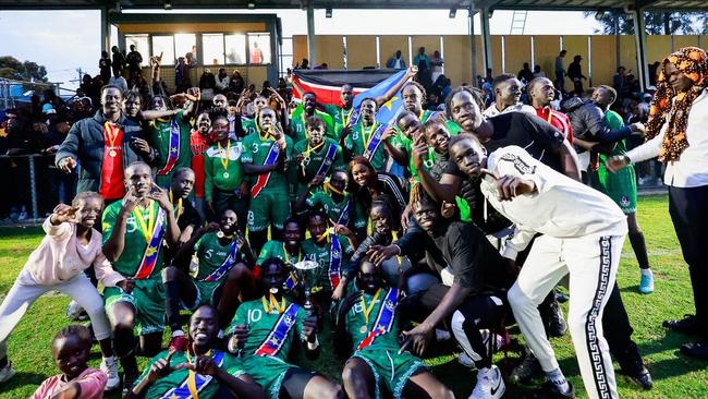 African Nations Cup winners South Sudan. Picture: Supplied.