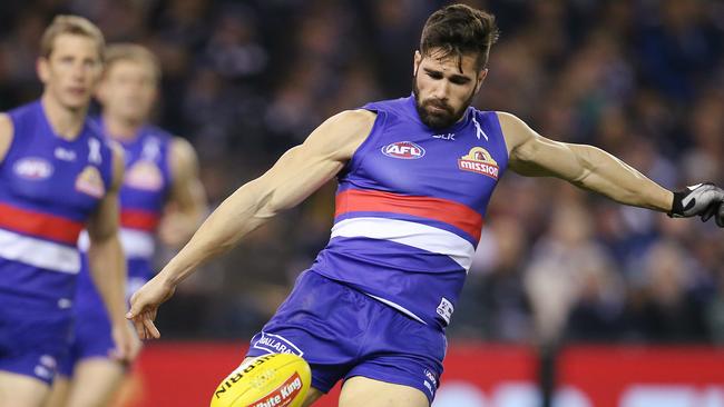 Marcus Adams playing against the Cats in Round 13. Picture: Michael Klein