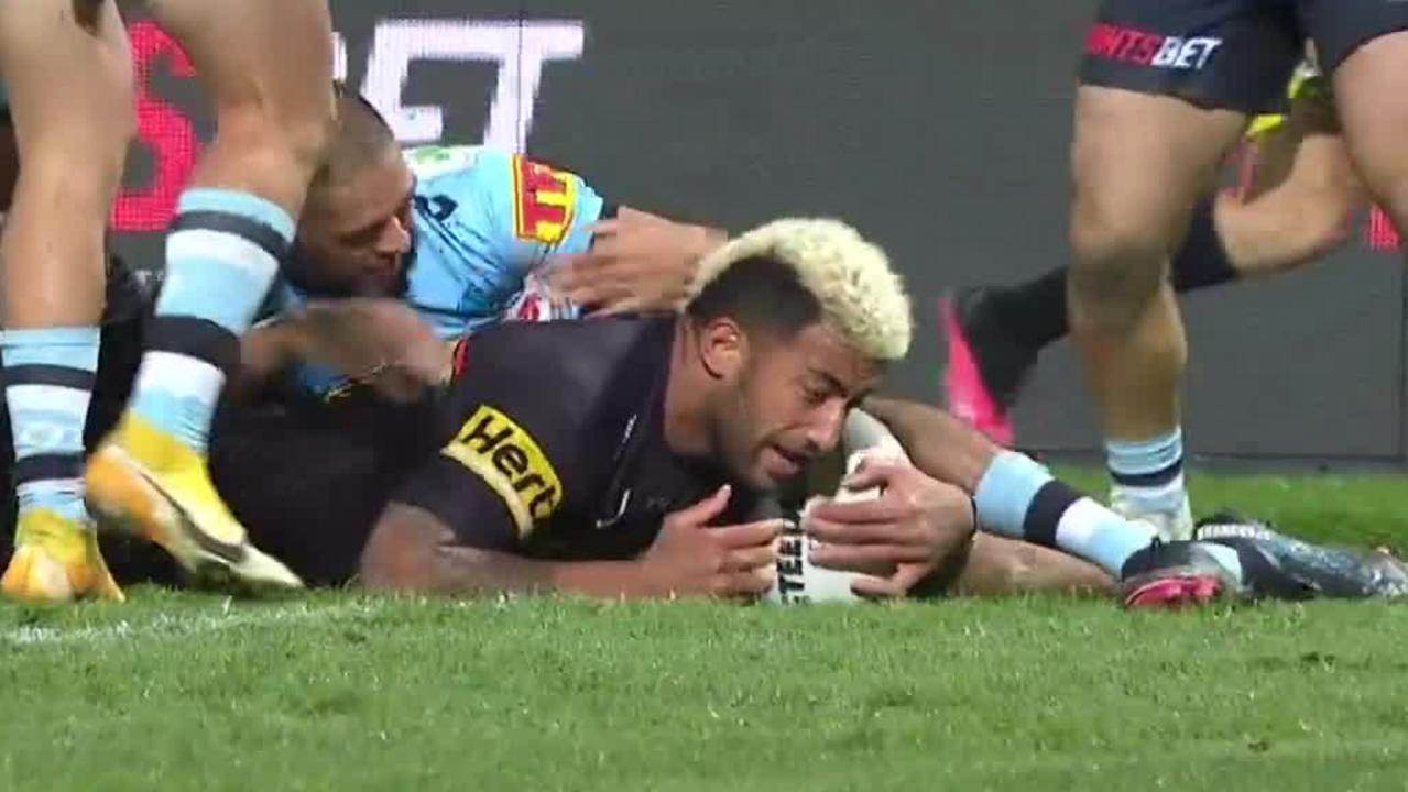 Viliame Kikau was denied a try for a double movement.