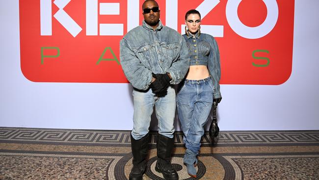 Ye and Julia Fox attend the Kenzo Fall/Winter 2022/2023 show as part of Paris Fashion Week on January 23, 2022 in Paris, France. Picture: Pascal Le Segretain/Getty Images For Kenzo