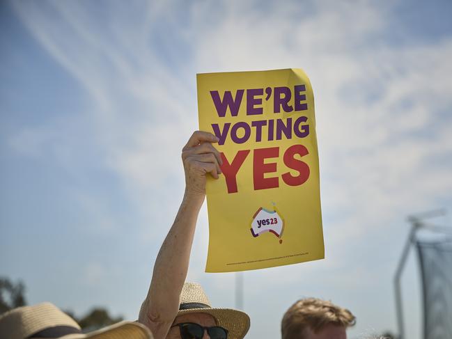 ÃVote YesÃ campaigners in Clearview, Sunday, Oct. 8, 2023. Picture: Matt Loxton