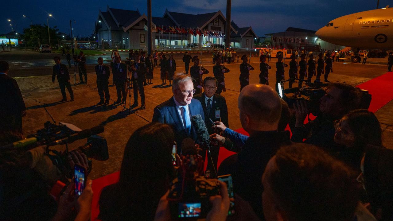 Prime Minister Anthony Albanese arrives in Vientiane, Laos, for the ASEAN summit. Picture: Prime Minister’s Office