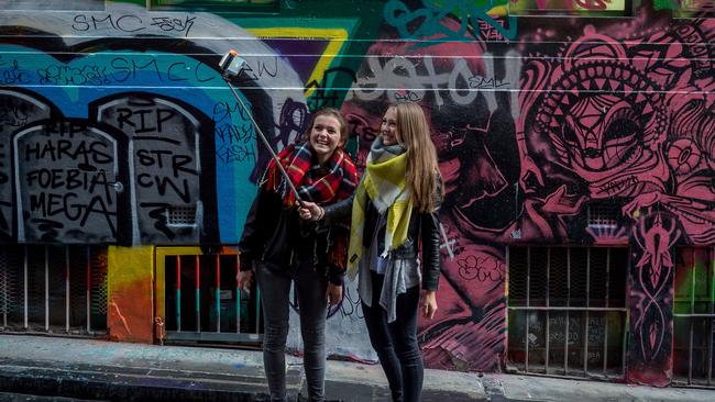 Hosier Lane is among the Melbourne attractions that were roasted by TripAdvisor reviewers. Picture: Jake Nowakowski