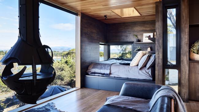 Alice Hansen's small but functional home at Lewisham, complete with its cool floating fireplace, will be featured on <i>Grand Designs Australia</i> on Foxtel. Pictures: FOXTEL/RHIANNON SLATTER