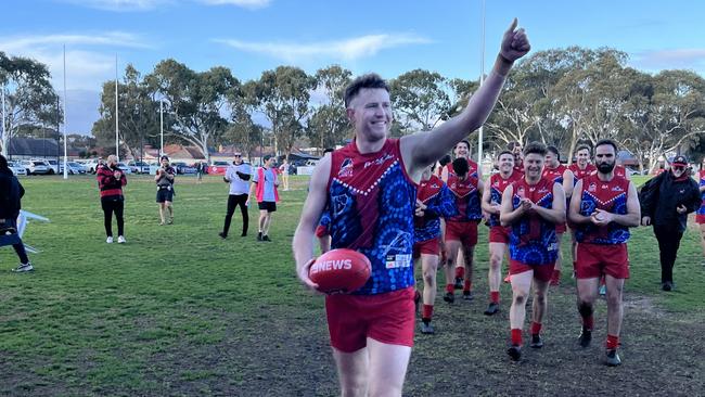 Lockleys forward Ben Haren will enter the 2023 finals in strong form. Picture: Lockleys Football Club