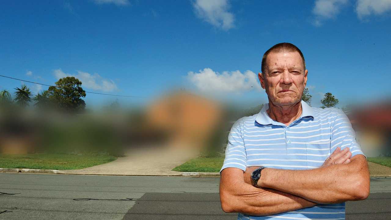 Terry Edwards lives near a housing commission complex in Currimundi and is sick of the unruly behaviour that affects the street. Picture: John McCutcheon