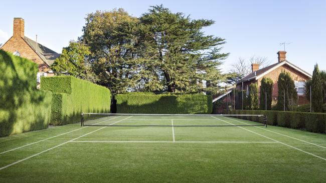 A grass tennis court completes the package at No. 17.